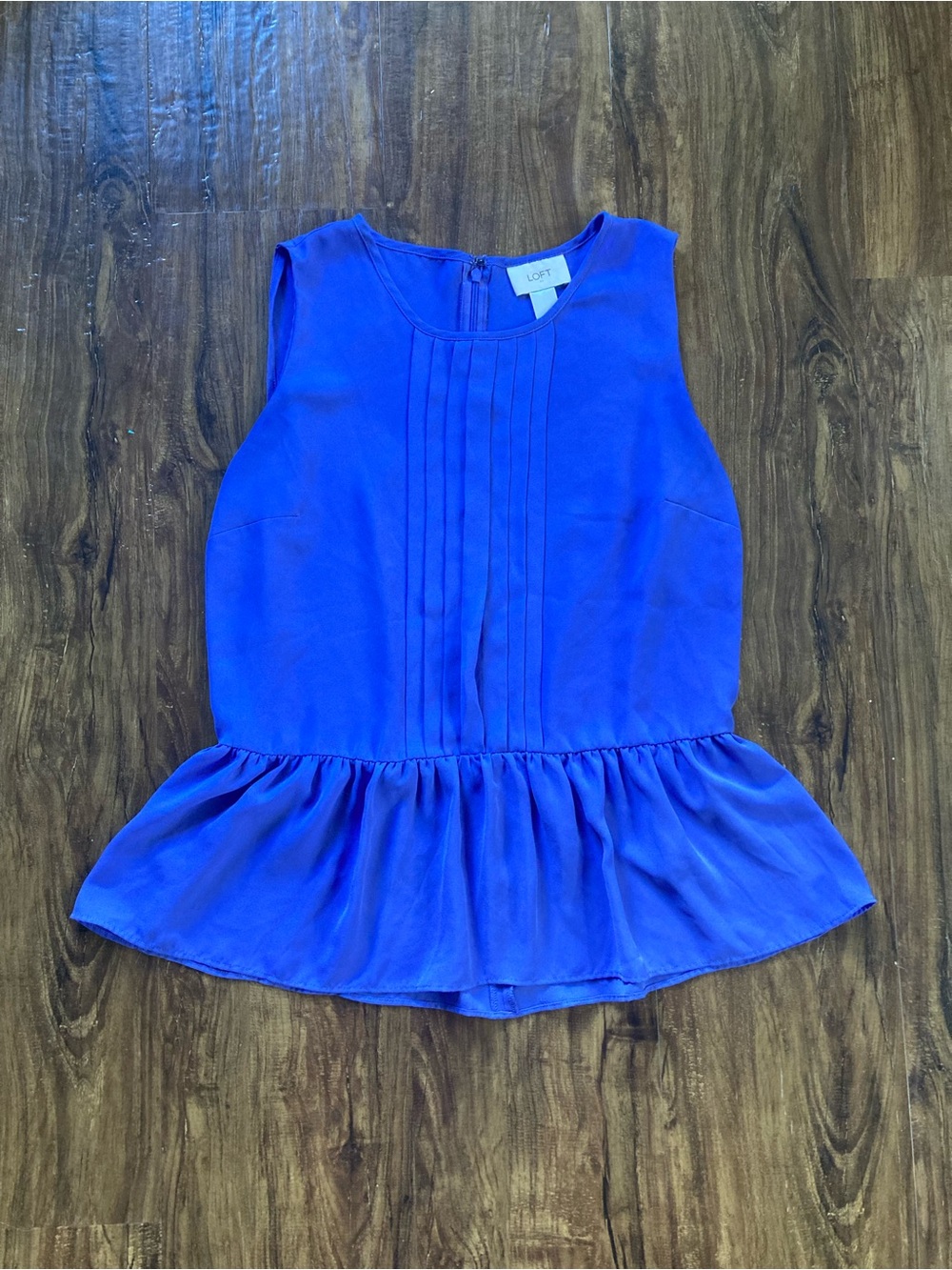 LOFT Sleeveless Purple Peplum Top Women’s Size Small